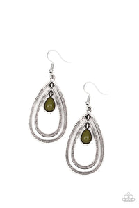 Paparazzi Accessories-Drops of Color - Green Earrings