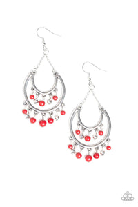 Paparazzi Accessories-Free-Spirited Spirit - Red Earrings