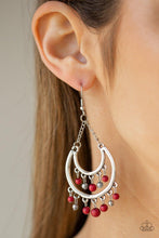Paparazzi Accessories-Free-Spirited Spirit - Red Earrings