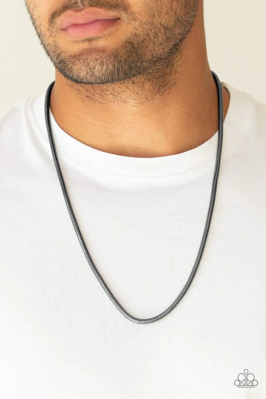 Victory Lap Black  Necklace - Jewelry by Bretta