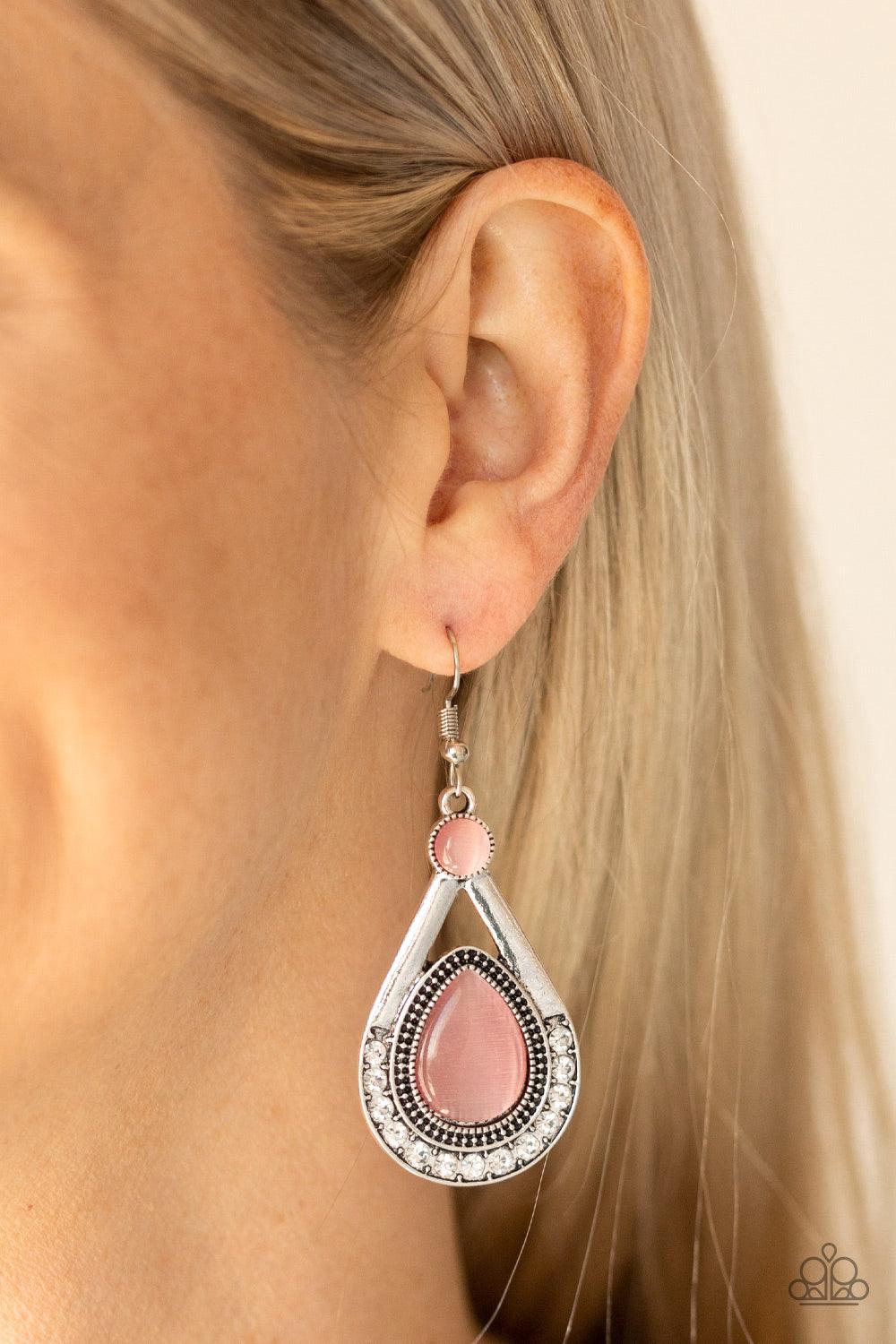 Paparazzi Accessories-Pro Glow - Pink Earrings
