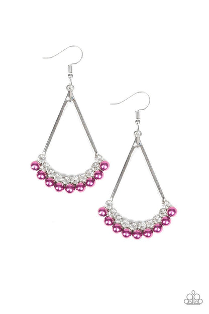 Paparazzi Accessories-Top to Bottom - Purple Earrings