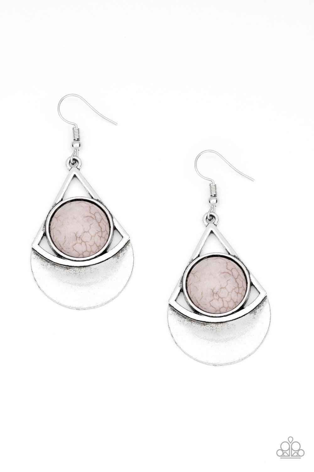 Paparazzi Accessories-Sonoran Sailing - Silver Earrings