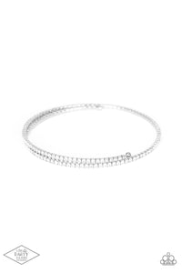 Sleek Sparkle White Bracelet - Jewelry by Bretta