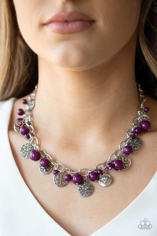 Paparazzi Accessories-Guru Garden - Purple Necklace