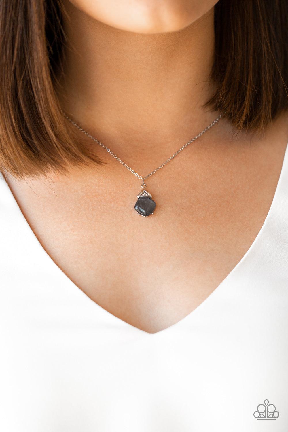 Paparazzi Accessories-Romantic Razzle - Silver Necklace