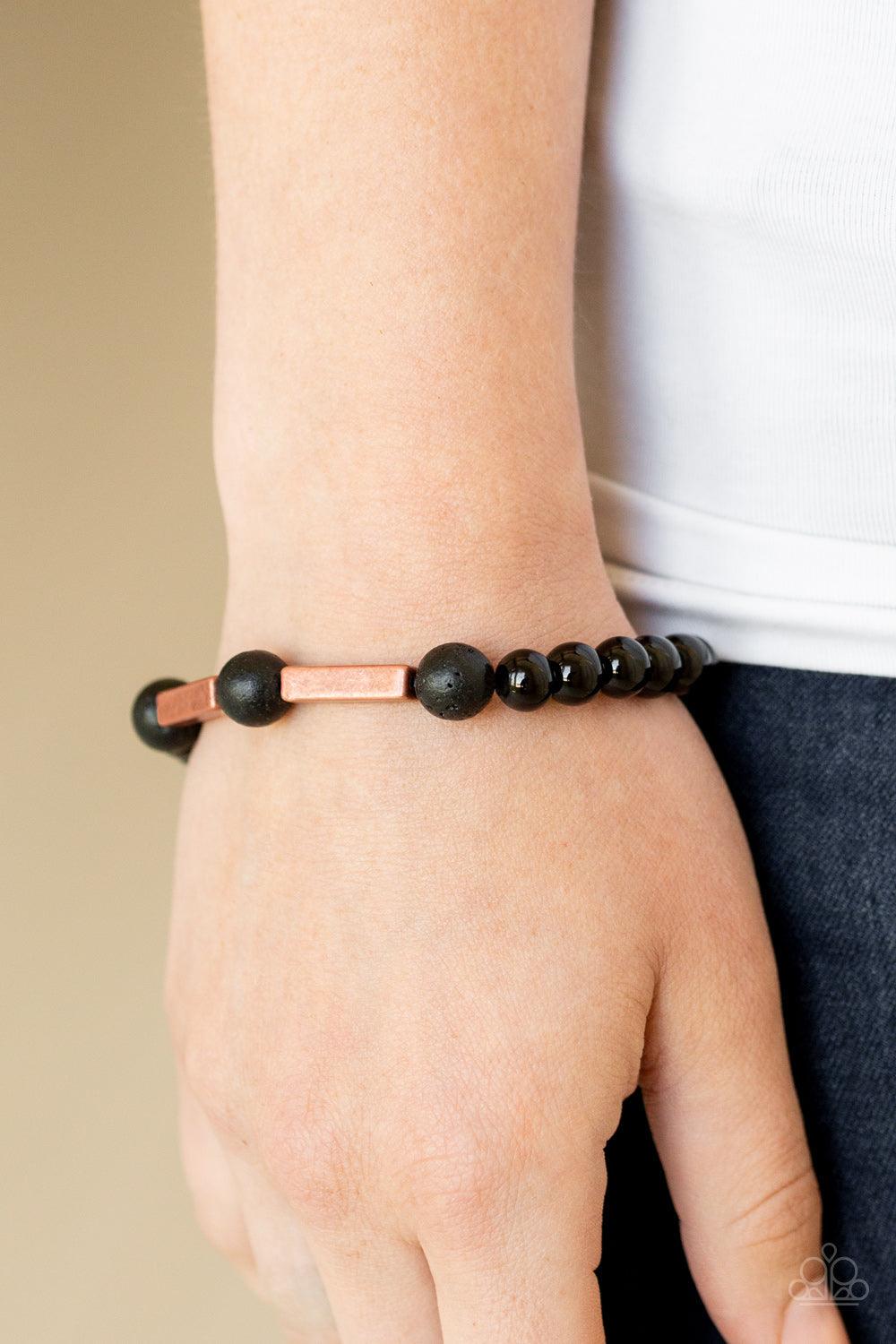 Paparazzi Accessories-Metro Meditation - Copper Bracelet