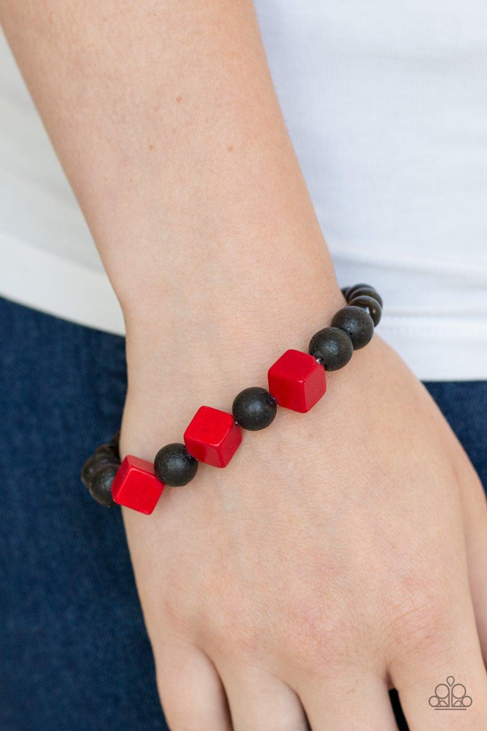 Paparazzi Accessories-Purpose - Red Bracelet