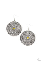 Paparazzi Accessories-WHEEL and Grace - Yellow Earrings