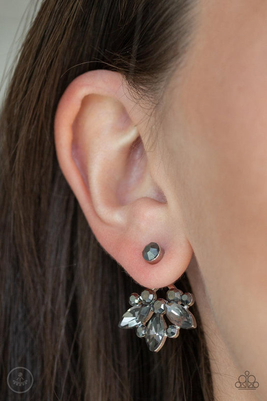 Paparazzi Accessories-Crystal Constellations - Silver Earrings