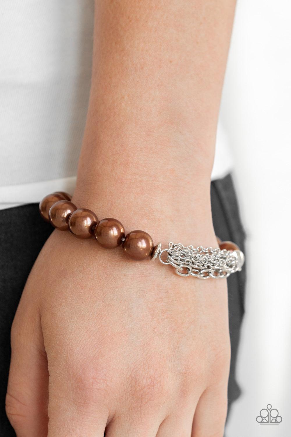 Paparazzi Accessories-Hollywood HEELS - Brown Bracelet