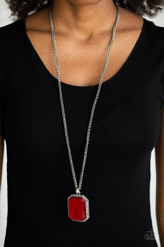 Paparazzi Accessories-Let Your HEIR Down - Red Necklace