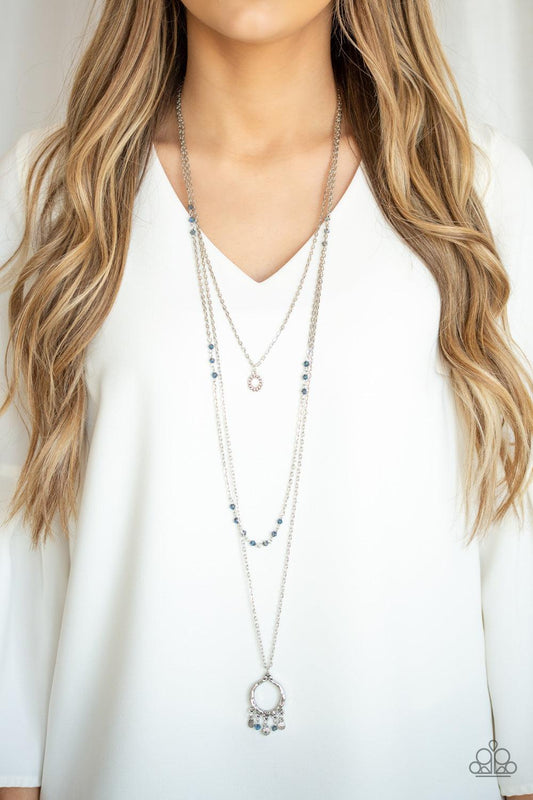 Paparazzi Accessories-Treasures and Trinkets - Blue Necklace