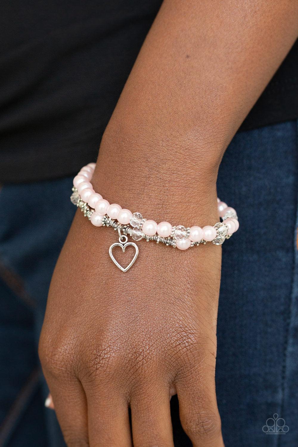Paparazzi Accessories-Sweetheart Splendor - Pink Bracelets