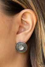Paparazzi Accessories-Fine Flora - White Earrings