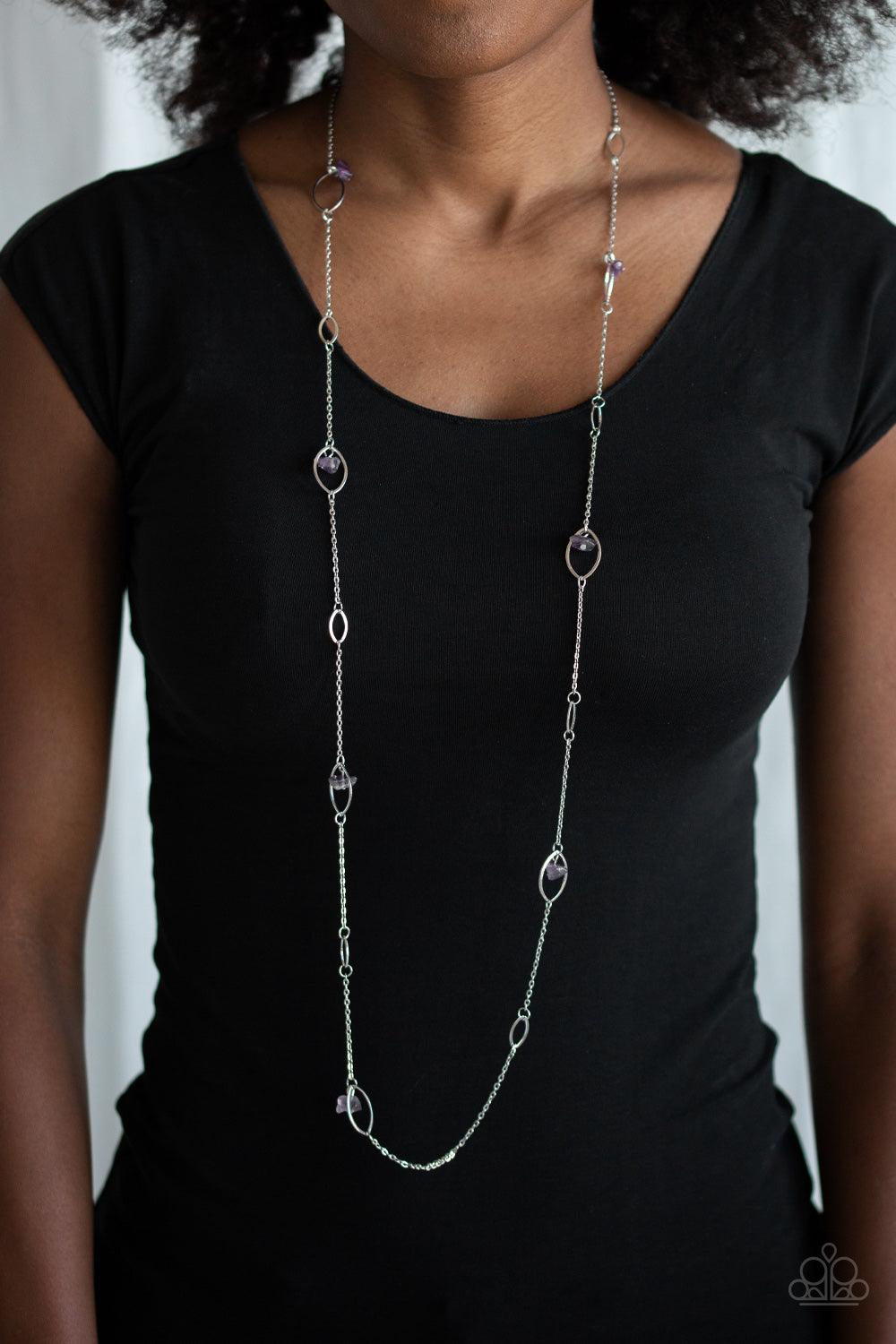 Paparazzi Accessories-Rocky Razzle - Purple Necklace