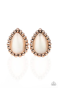 Paparazzi Accessories-I Wanna GLOW - Copper Earrings