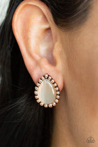Paparazzi Accessories-I Wanna GLOW - Copper Earrings