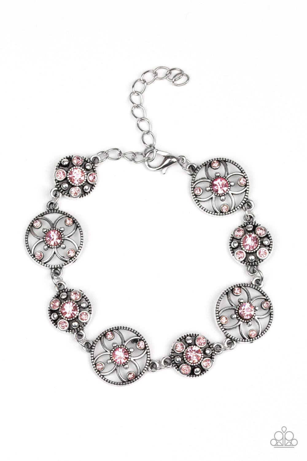 Paparazzi Accessories-Flowery Fashion - Pink Bracelet