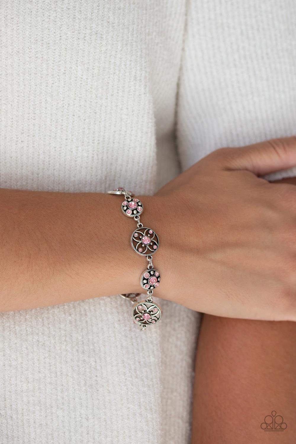 Paparazzi Accessories-Flowery Fashion - Pink Bracelet