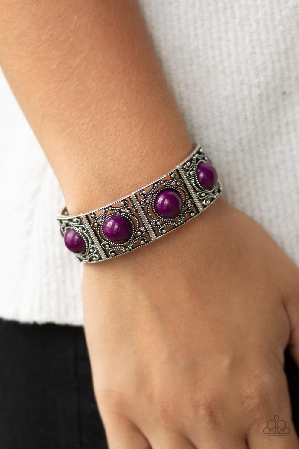 Paparazzi Accessories-Victorian Dream - Purple Bracelet