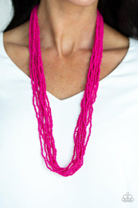 Paparazzi Accessories-Congo Colada - Pink Necklace