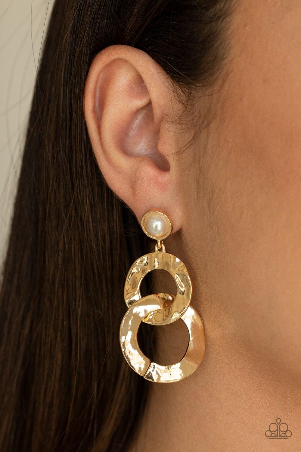 Paparazzi Accessories-On Scene - Gold Earrings