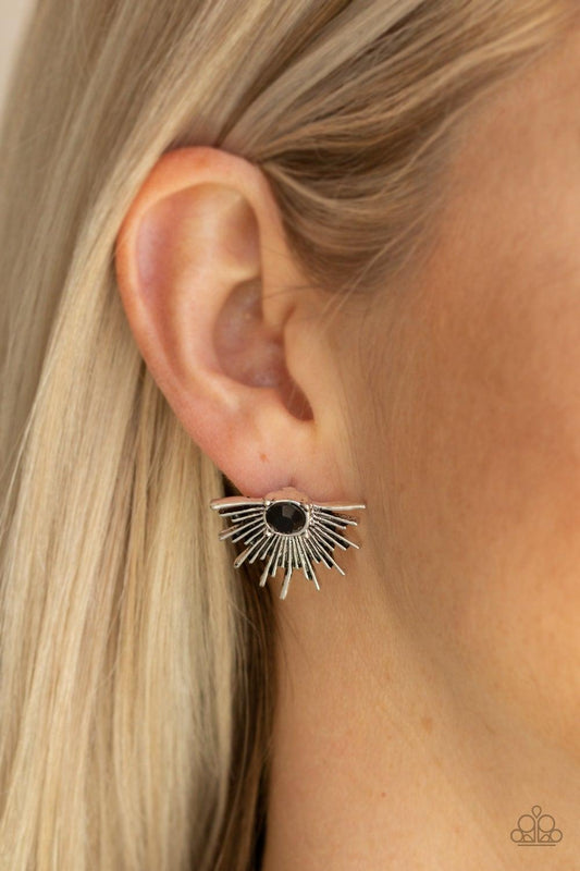 Paparazzi Accessories-Starry Light - Black Earrings