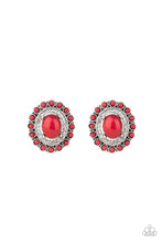 Paparazzi Accessories-Floral Flamboyance - Red Earrings