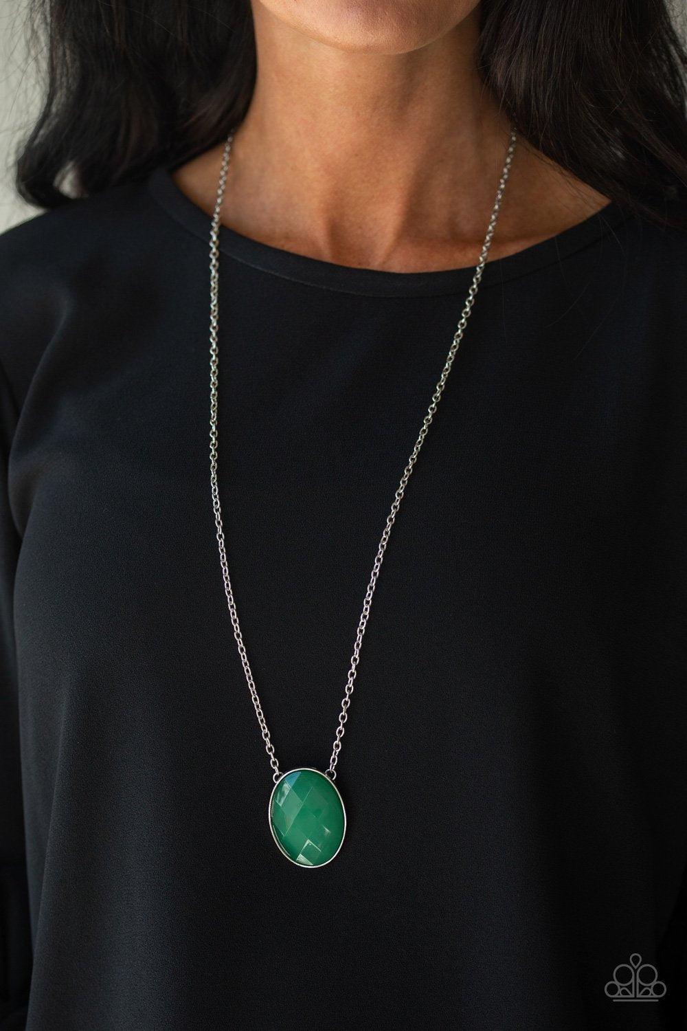 Intensely Illuminated Green Necklace - Jewelry by Bretta