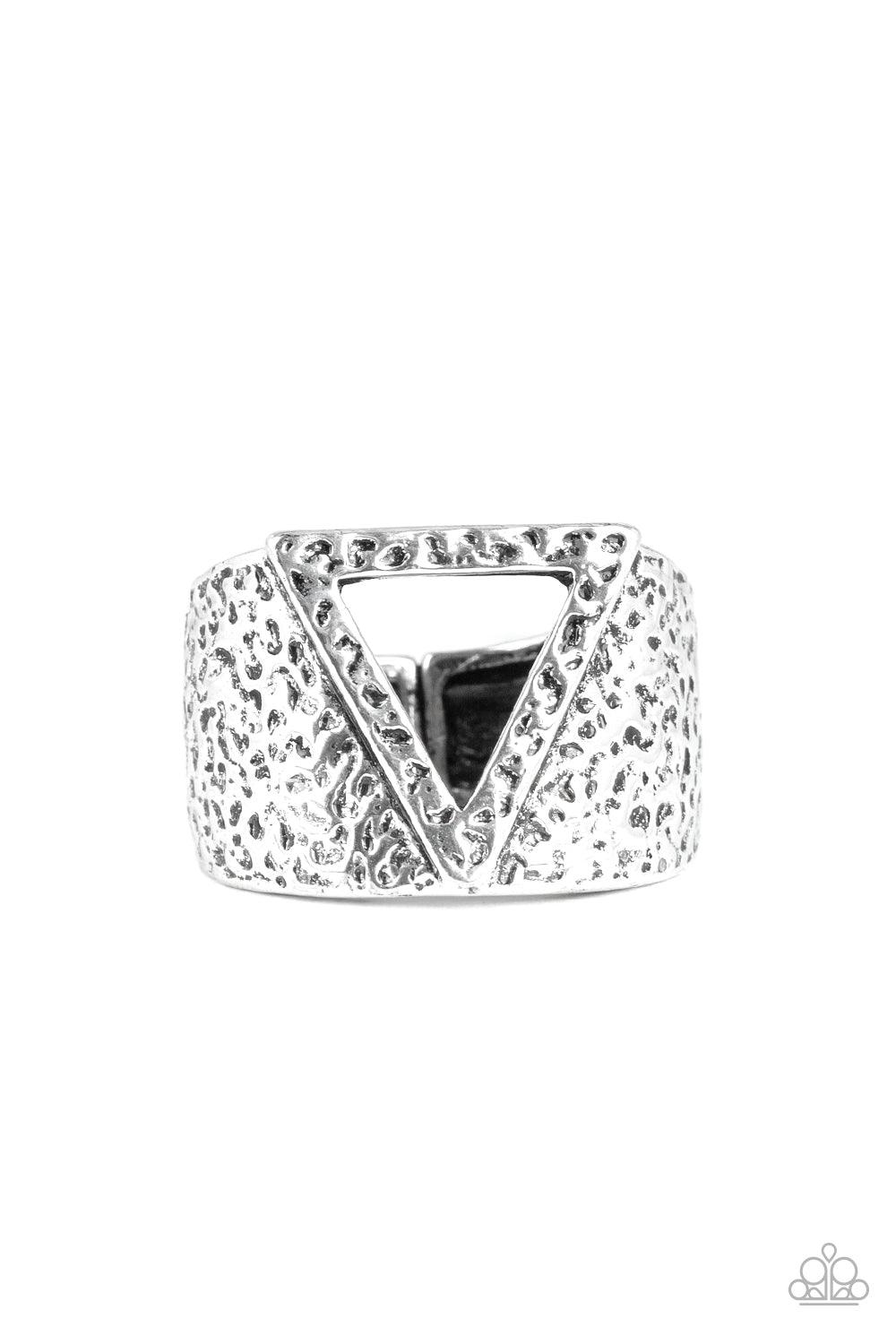 Paparazzi Accessories-Triathlon - Silver Men's Ring