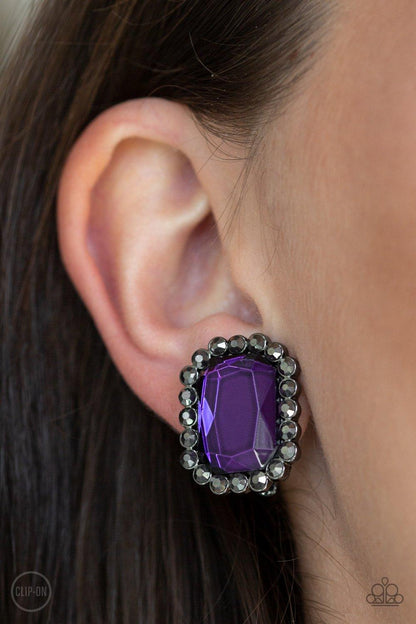 Glitter Enthusiast Purple Earrings - Jewelry by Bretta