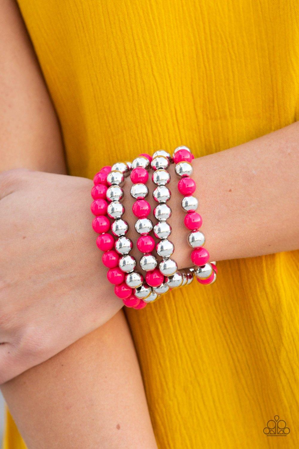 Paparazzi Accessories-Pop-YOU-lar Culture - Pink Bracelets
