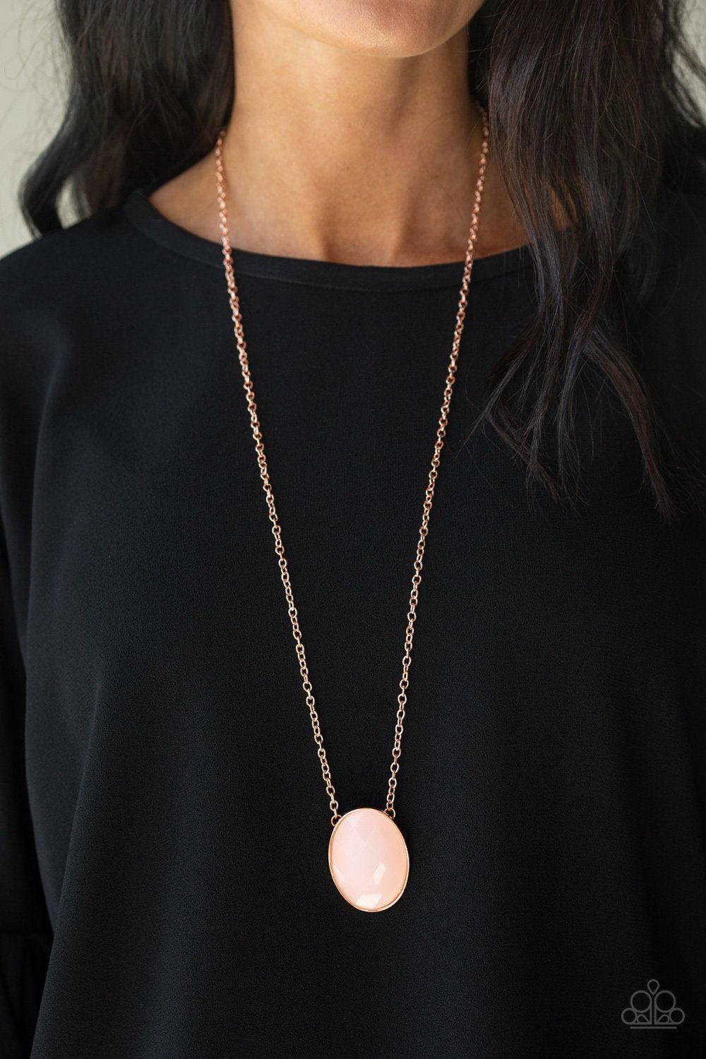 Intensely Illuminated Copper Necklace Jewelry by Bretta