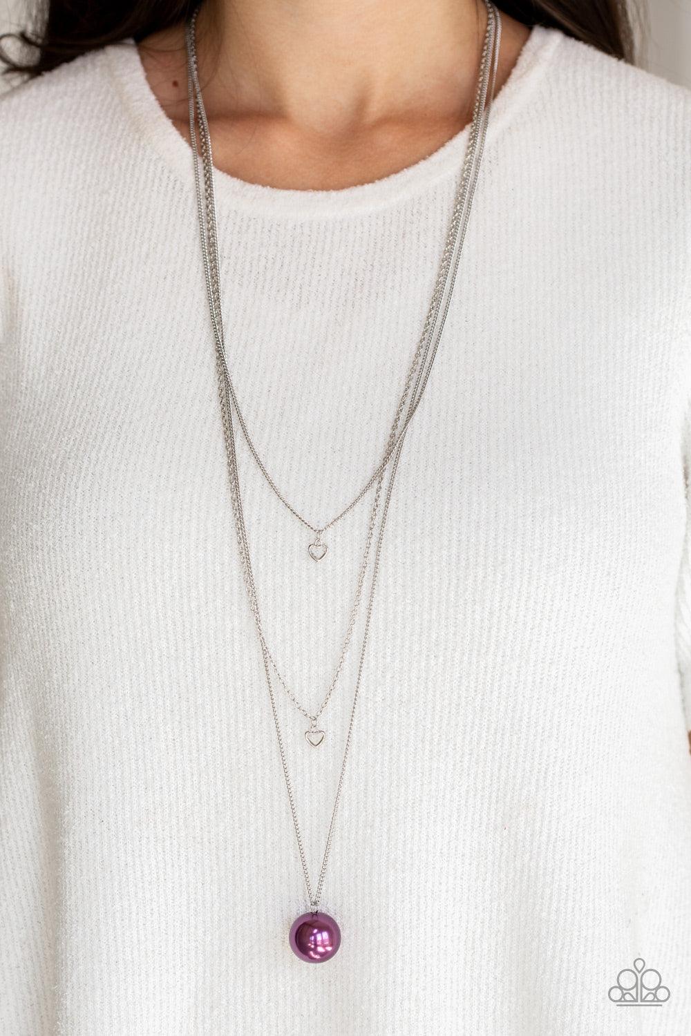 Paparazzi Accessories-Hearty Heirloom - Purple Necklace