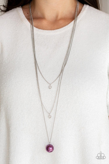 Paparazzi Accessories-Hearty Heirloom - Purple Necklace
