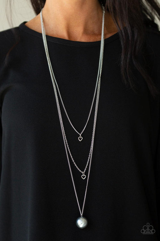 Paparazzi Accessories-Hearty Heirloom - Silver Necklace