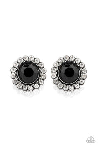 Paparazzi Accessories-Floral Glow - Black Earrings