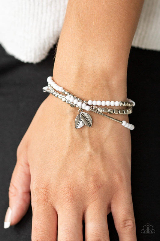 Paparazzi Accessories-Desert Wanderer - White Bracelet