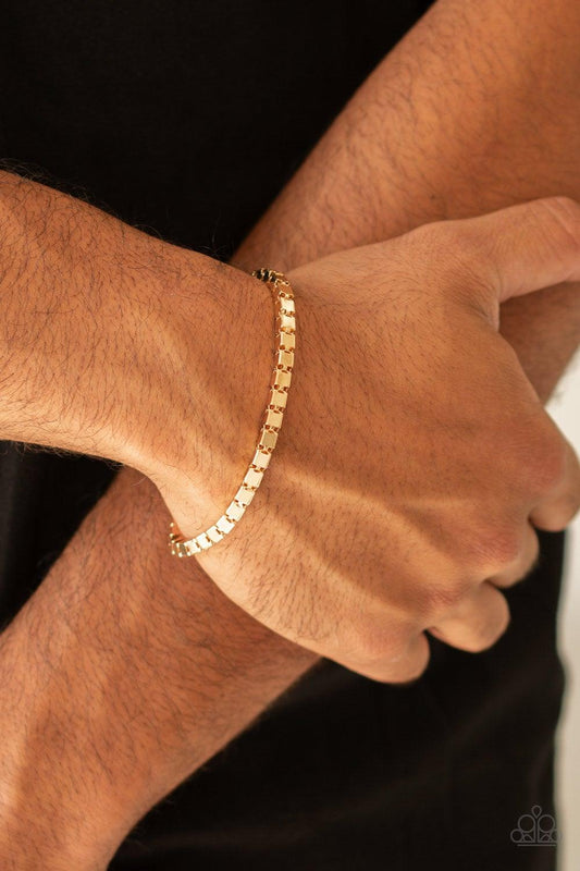 Paparazzi Accessories-Boxing Champ - Gold Bracelet