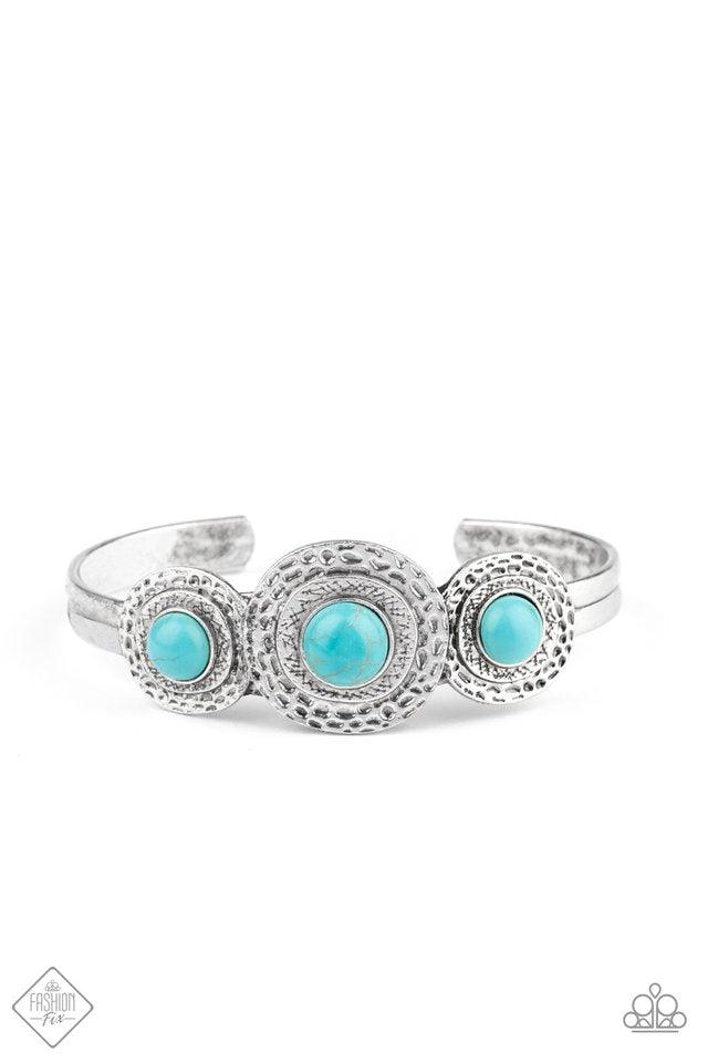 Paparazzi Accessories-Tiger Retreat- Blue Cuff Bracelet