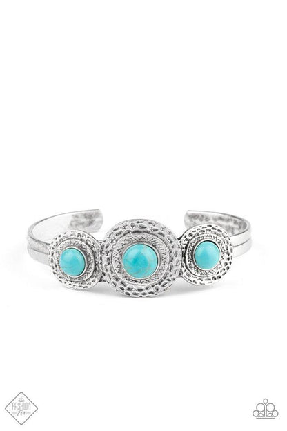 Paparazzi Accessories-Tiger Retreat- Blue Cuff Bracelet