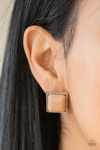 Paparazzi Accessories-Eco Elegance - Brown Earrings