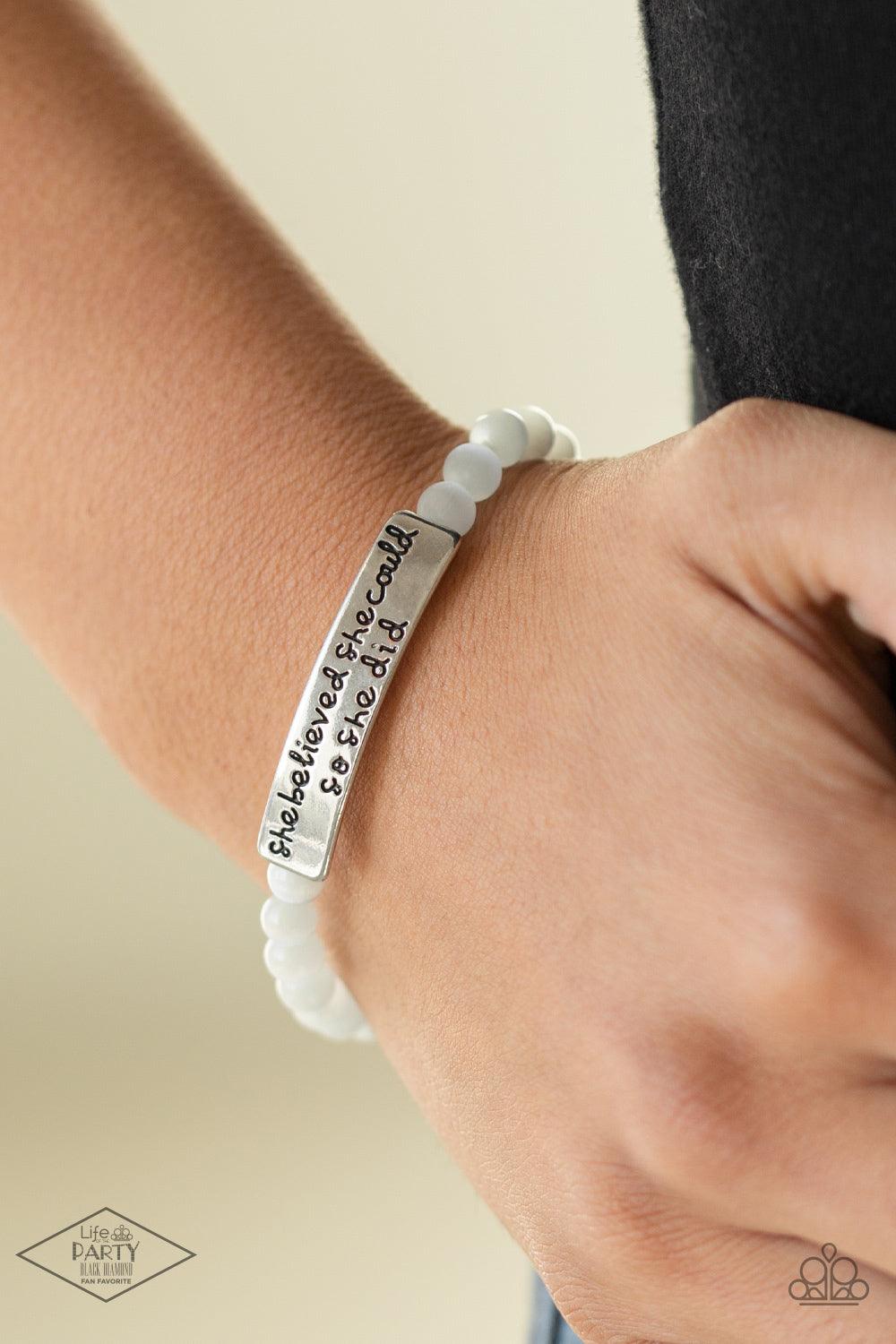 So She Did White Bracelet - Jewelry by Bretta