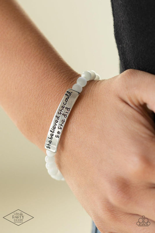 So She Did White Bracelet - Jewelry by Bretta