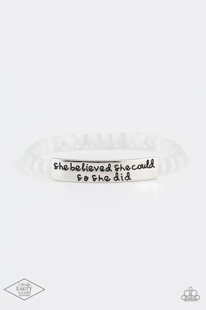 So She Did White Bracelet - Jewelry by Bretta