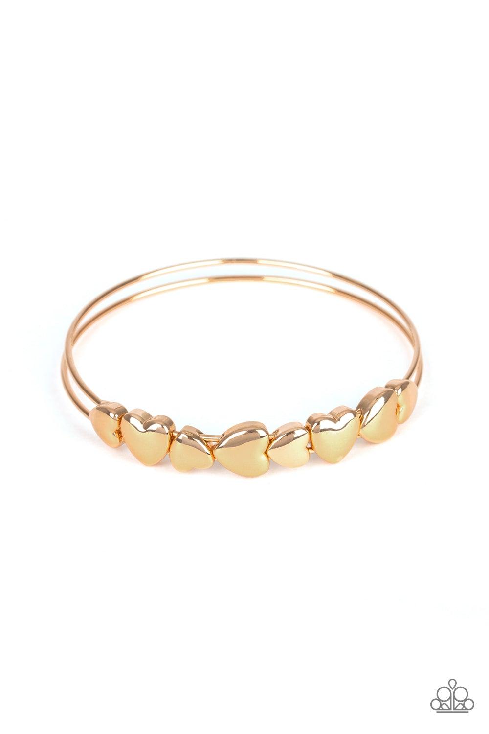 Paparazzi Accessories-Totally Tenderhearted - Gold Bracelet