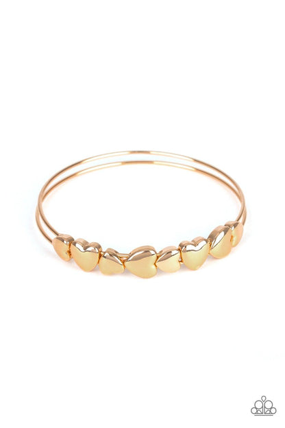 Paparazzi Accessories-Totally Tenderhearted - Gold Bracelet