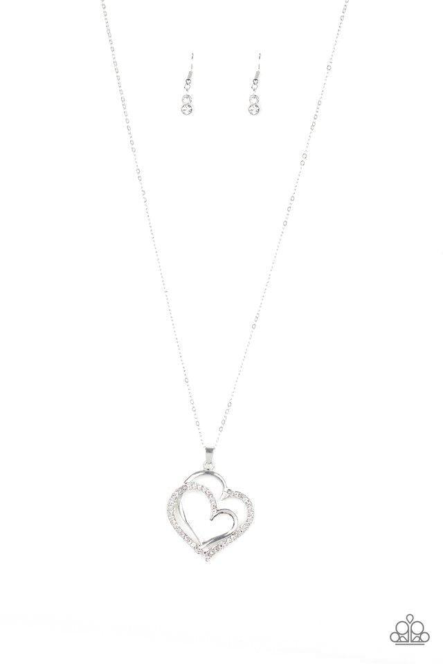  Paparazzi Accessories-Lighthearted Luster - White Necklace