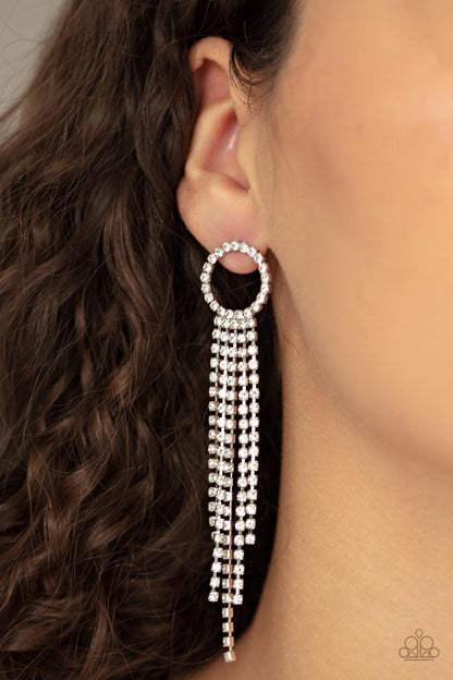 Paparazzi Accessories-Endless Sheen - White Earrings